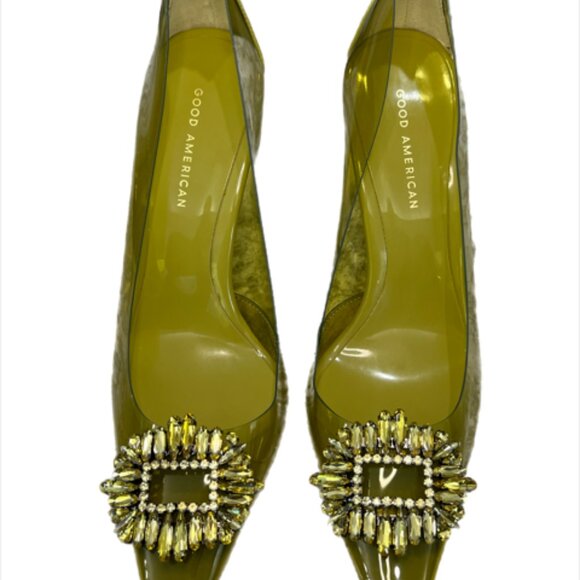 Good American Olive/Gold CINDER-F*CKING-RELLA PUMP Size 13 - Picture 11 of 11